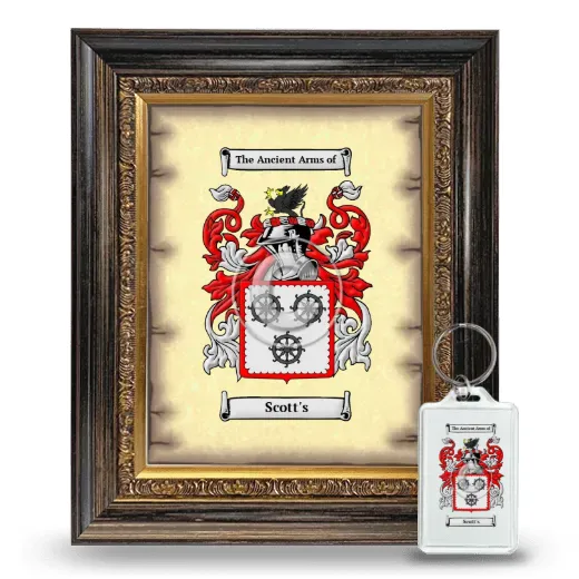 Scott's Framed Coat of Arms and Keychain - Heirloom