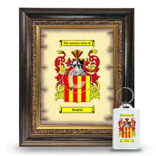 Scotti Framed Coat of Arms and Keychain - Heirloom