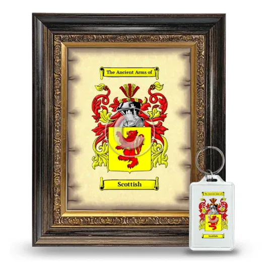 Scottish Framed Coat of Arms and Keychain - Heirloom