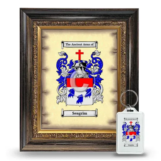 Seagrim Framed Coat of Arms and Keychain - Heirloom