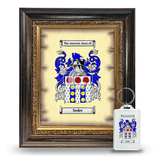 Seder Framed Coat of Arms and Keychain - Heirloom