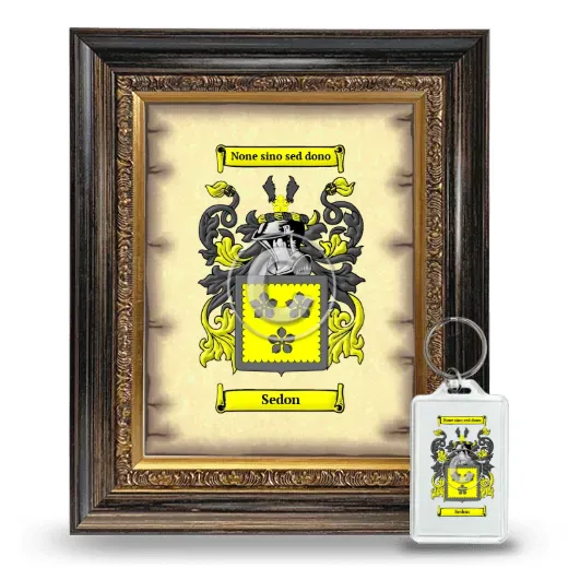 Sedon Framed Coat of Arms and Keychain - Heirloom