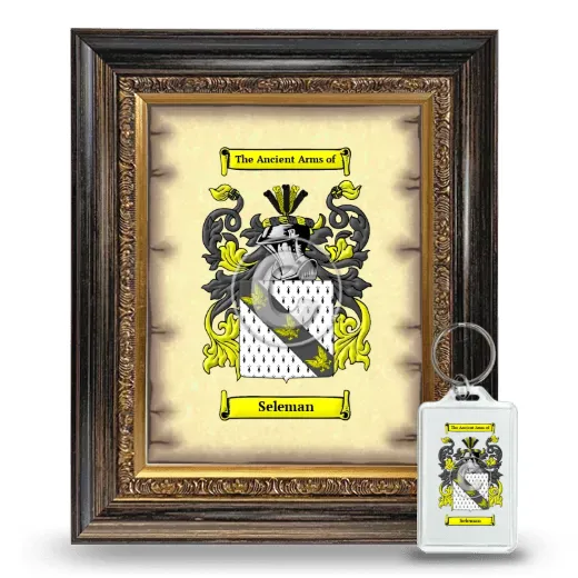 Seleman Framed Coat of Arms and Keychain - Heirloom