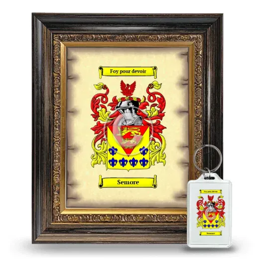 Semore Framed Coat of Arms and Keychain - Heirloom