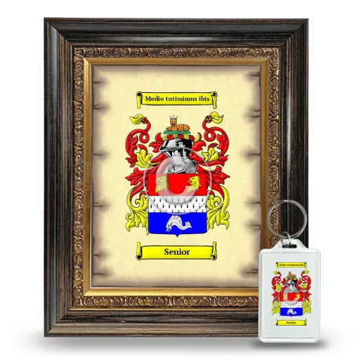 Senior Framed Coat of Arms and Keychain - Heirloom