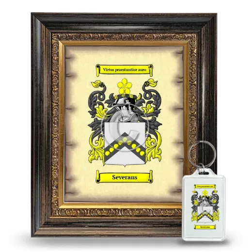 Severans Framed Coat of Arms and Keychain - Heirloom