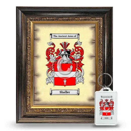 Shaller Framed Coat of Arms and Keychain - Heirloom