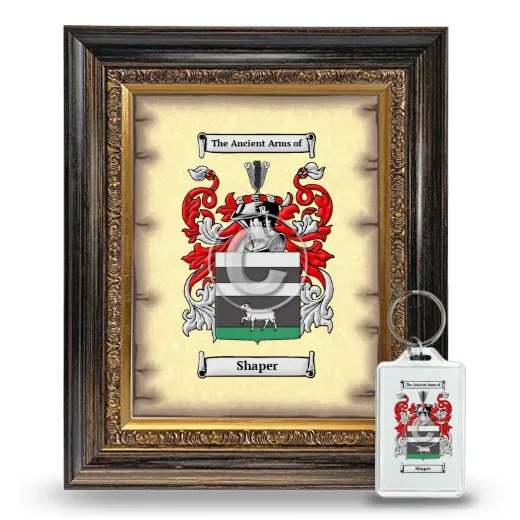 Shaper Framed Coat of Arms and Keychain - Heirloom