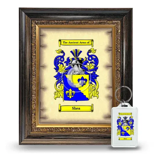 Shea Framed Coat of Arms and Keychain - Heirloom