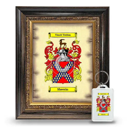 Sheerin Framed Coat of Arms and Keychain - Heirloom