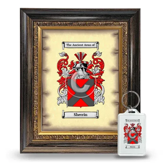 Sherrin Framed Coat of Arms and Keychain - Heirloom