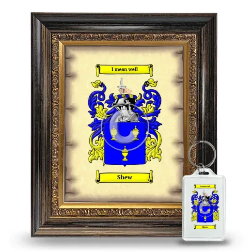 Shew Framed Coat of Arms and Keychain - Heirloom