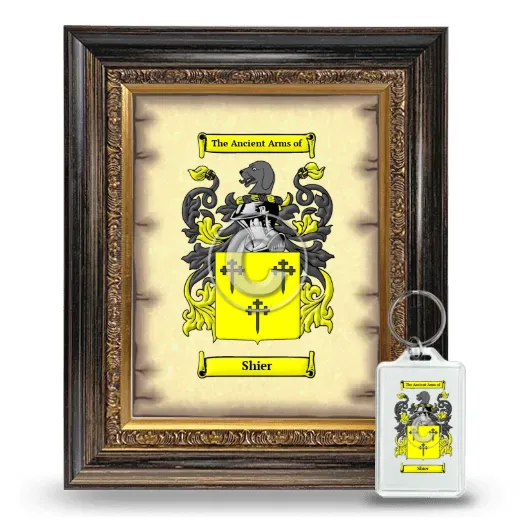Shier Framed Coat of Arms and Keychain - Heirloom