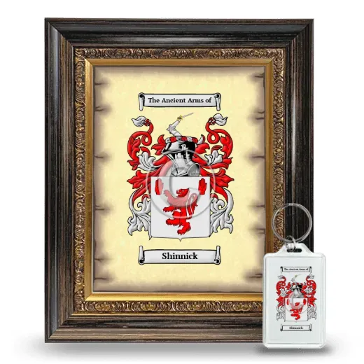 Shinnick Framed Coat of Arms and Keychain - Heirloom