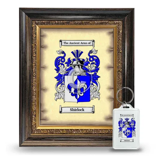 Shirlock Framed Coat of Arms and Keychain - Heirloom