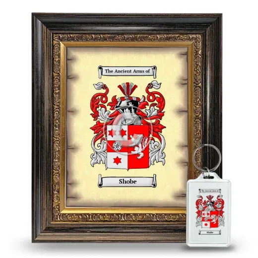 Shobe Framed Coat of Arms and Keychain - Heirloom