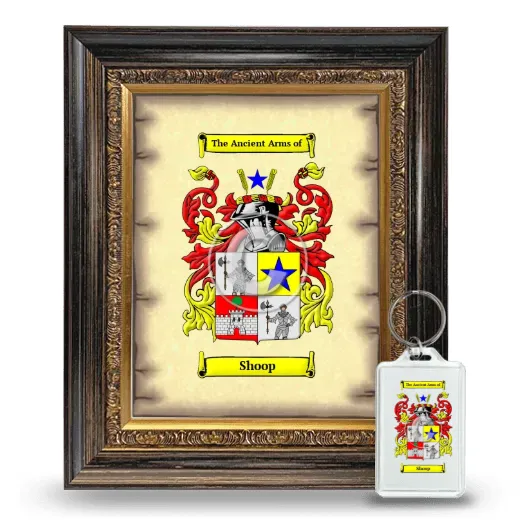 Shoop Framed Coat of Arms and Keychain - Heirloom