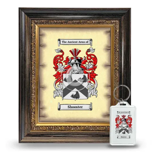 Shooster Framed Coat of Arms and Keychain - Heirloom
