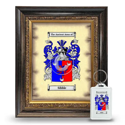 Sibble Framed Coat of Arms and Keychain - Heirloom