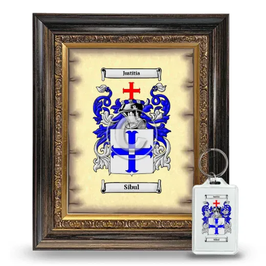 Sibul Framed Coat of Arms and Keychain - Heirloom