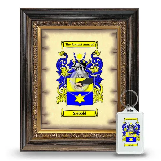 Siebold Framed Coat of Arms and Keychain - Heirloom