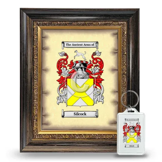 Silcock Framed Coat of Arms and Keychain - Heirloom