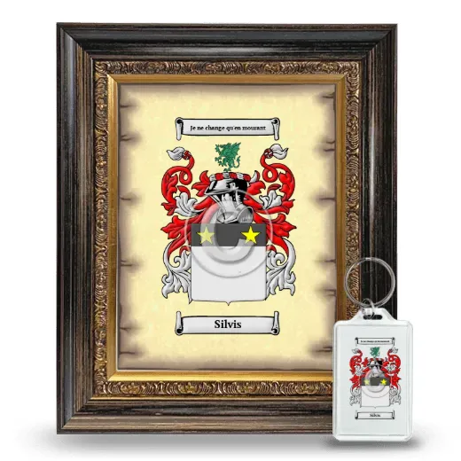 Silvis Framed Coat of Arms and Keychain - Heirloom