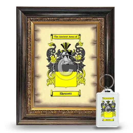 Skerrett Framed Coat of Arms and Keychain - Heirloom
