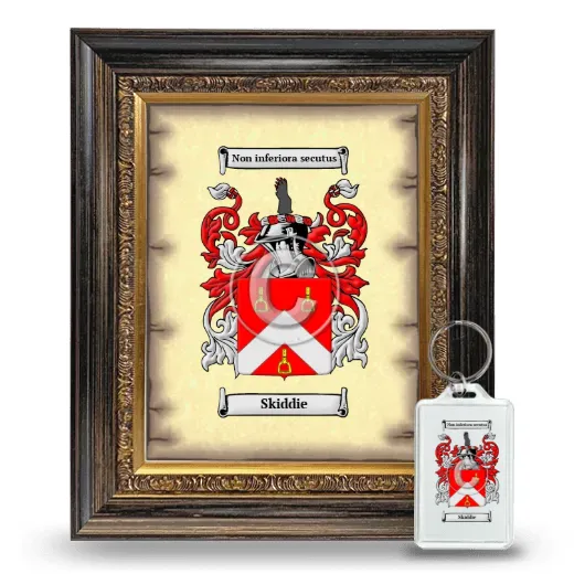 Skiddie Framed Coat of Arms and Keychain - Heirloom