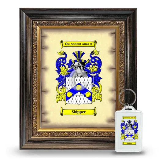 Skipper Framed Coat of Arms and Keychain - Heirloom