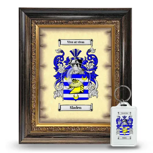 Sladen Framed Coat of Arms and Keychain - Heirloom