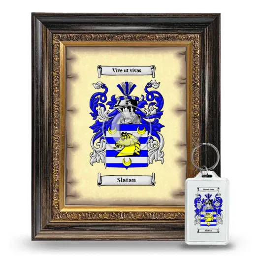 Slatan Framed Coat of Arms and Keychain - Heirloom