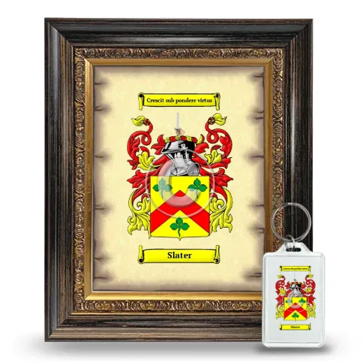 Slater Framed Coat of Arms and Keychain - Heirloom