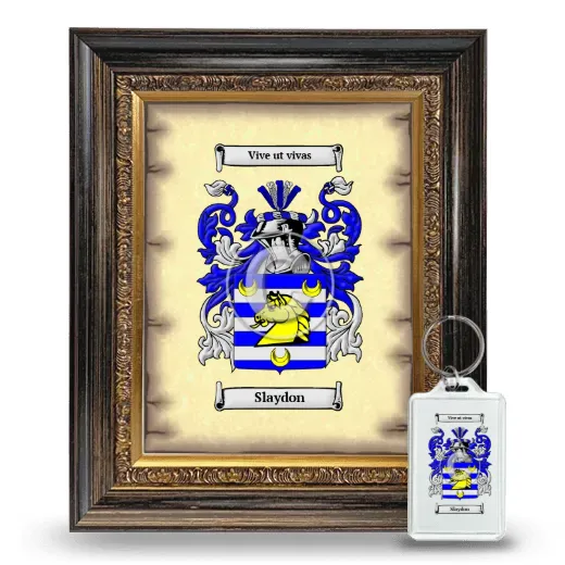 Slaydon Framed Coat of Arms and Keychain - Heirloom