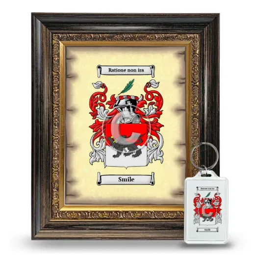 Smile Framed Coat of Arms and Keychain - Heirloom