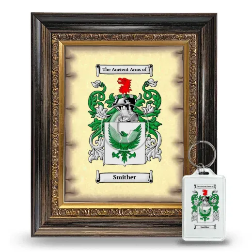 Smither Framed Coat of Arms and Keychain - Heirloom