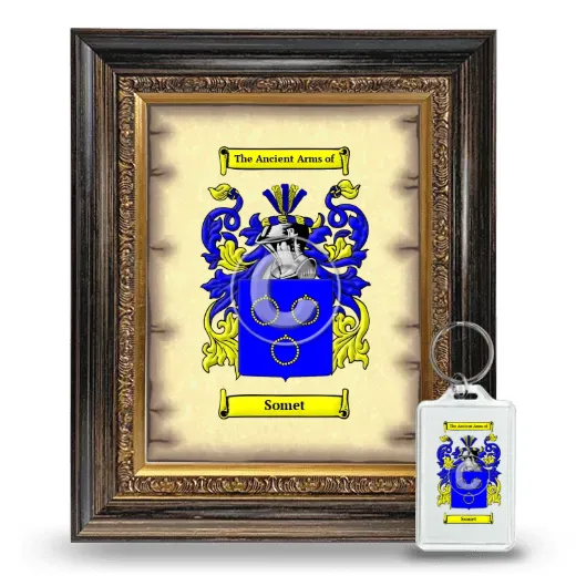 Somet Framed Coat of Arms and Keychain - Heirloom