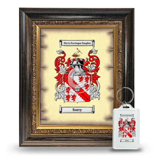 Sorry Framed Coat of Arms and Keychain - Heirloom