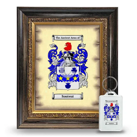 Soutent Framed Coat of Arms and Keychain - Heirloom