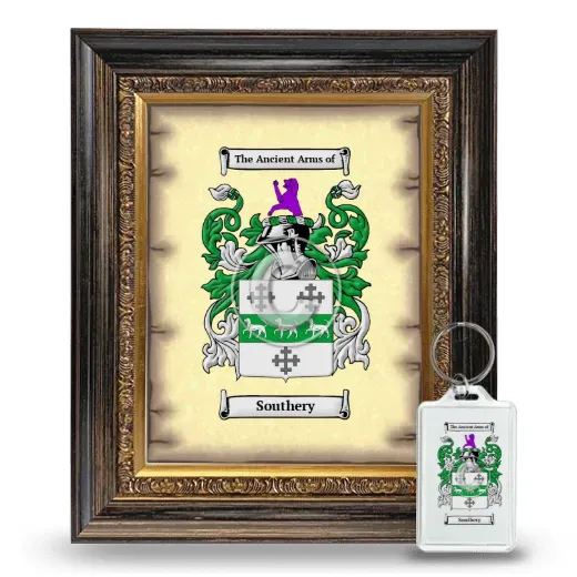 Southery Framed Coat of Arms and Keychain - Heirloom