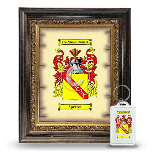 Speccot Framed Coat of Arms and Keychain - Heirloom
