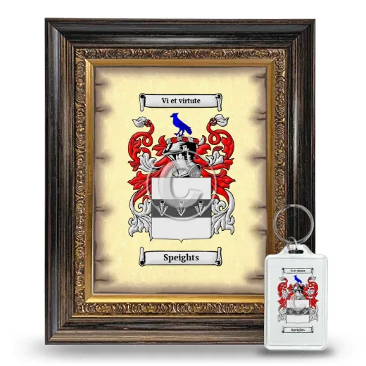 Speights Framed Coat of Arms and Keychain - Heirloom