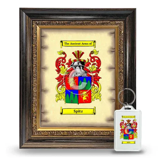 Spitz Framed Coat of Arms and Keychain - Heirloom