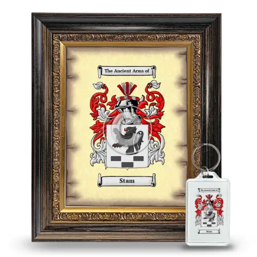 Stam Framed Coat of Arms and Keychain - Heirloom