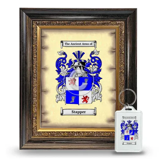 Stapper Framed Coat of Arms and Keychain - Heirloom