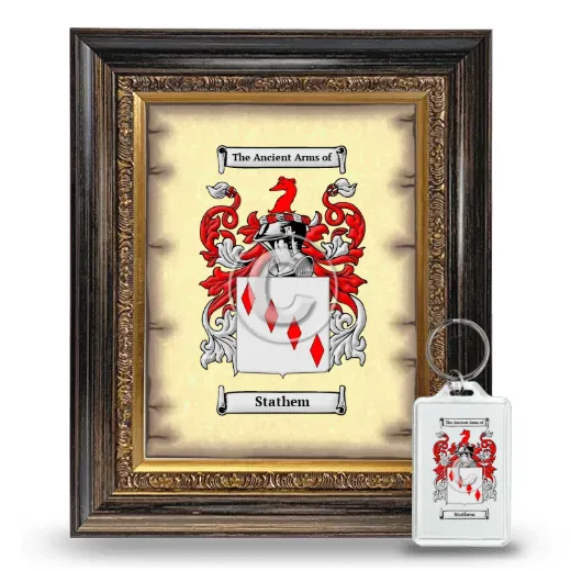 Stathem Framed Coat of Arms and Keychain - Heirloom