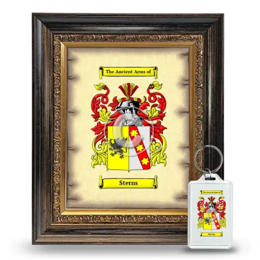 Sterns Framed Coat of Arms and Keychain - Heirloom