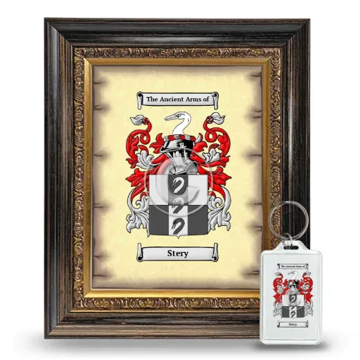 Stery Framed Coat of Arms and Keychain - Heirloom