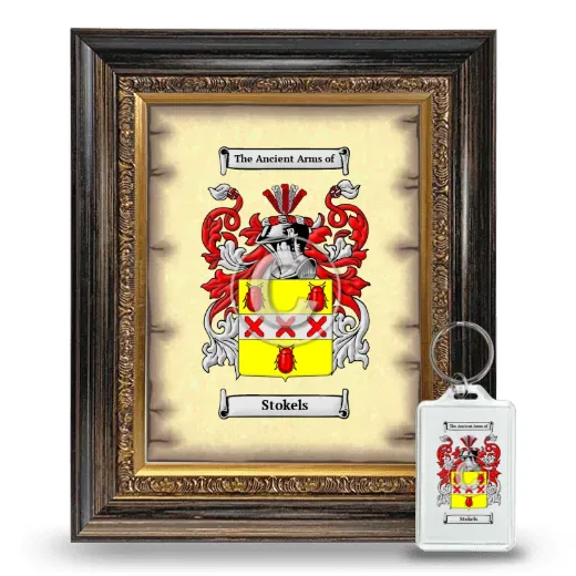 Stokels Framed Coat of Arms and Keychain - Heirloom