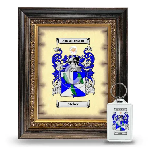 Stoker Framed Coat of Arms and Keychain - Heirloom
